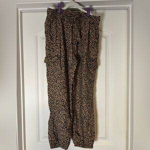Aerie Animal Print cargo joggers